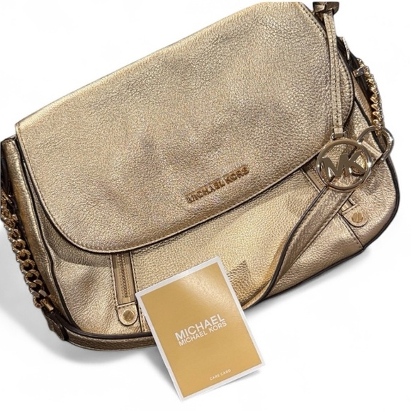 Michael Kors Handbags - Michael Kors Metallic Gold Shoulder Bag new purse handbag MK tote designer care